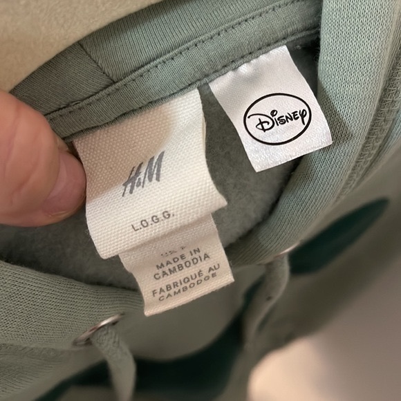 DISNEY for H& M | Women’s Sage Green Mickey Long Sleeve Hoodie Size Small S - Picture 5 of 6